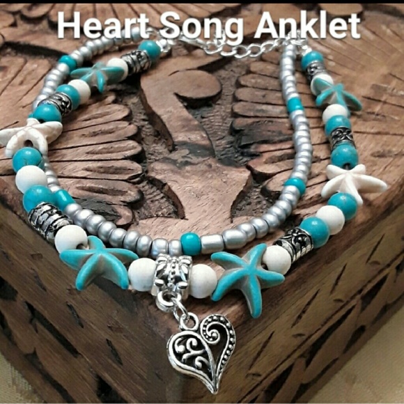 Jewelry - C2 NEW  Heart Song Nautical Anklet